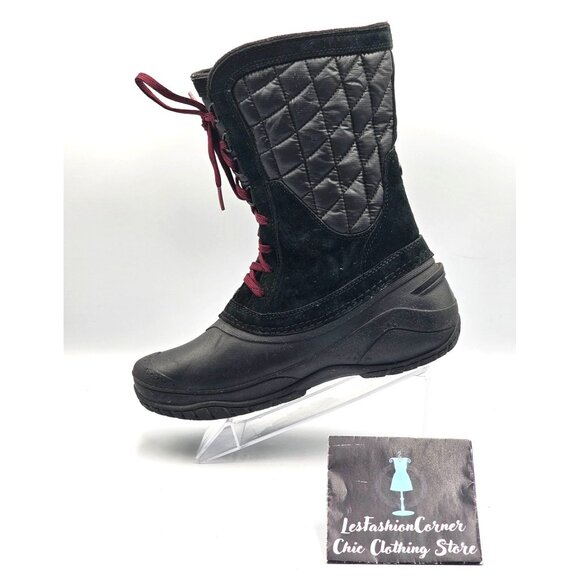 The North Face Women's Black Purple Thermoball Utility Winter Boots Sz 8.5 3012 - Picture 13 of 15